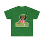 Soror Cartoon Girl T-Shirt | Black Girl Magic, Green Accents