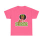 Soror Cartoon Girl T-Shirt | Black Girl Magic, Green Accents